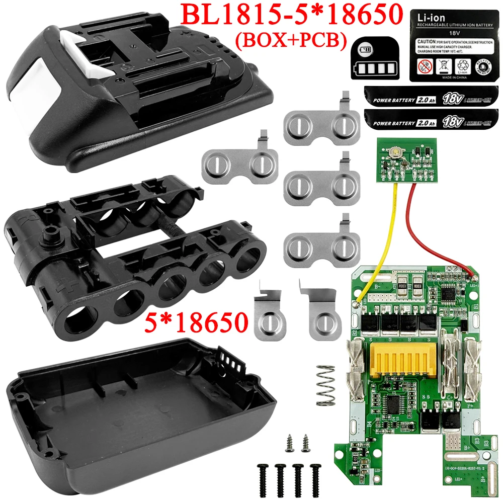 BL1815 Elektrowerkzeug Lithium-Batterie Shell Gehäuse Fall Box PCBA Ladeschutz Platine für Makita 18V Li-Ion Akku – Detail 1