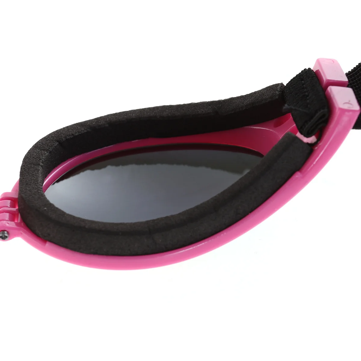 Óculos para animais de estimação, lente uv, vento, água, proteção contra detritos, ponte de nariz mais ampla, copo mais profundo, armações mais duras, rosa, óculos para animais de estimação