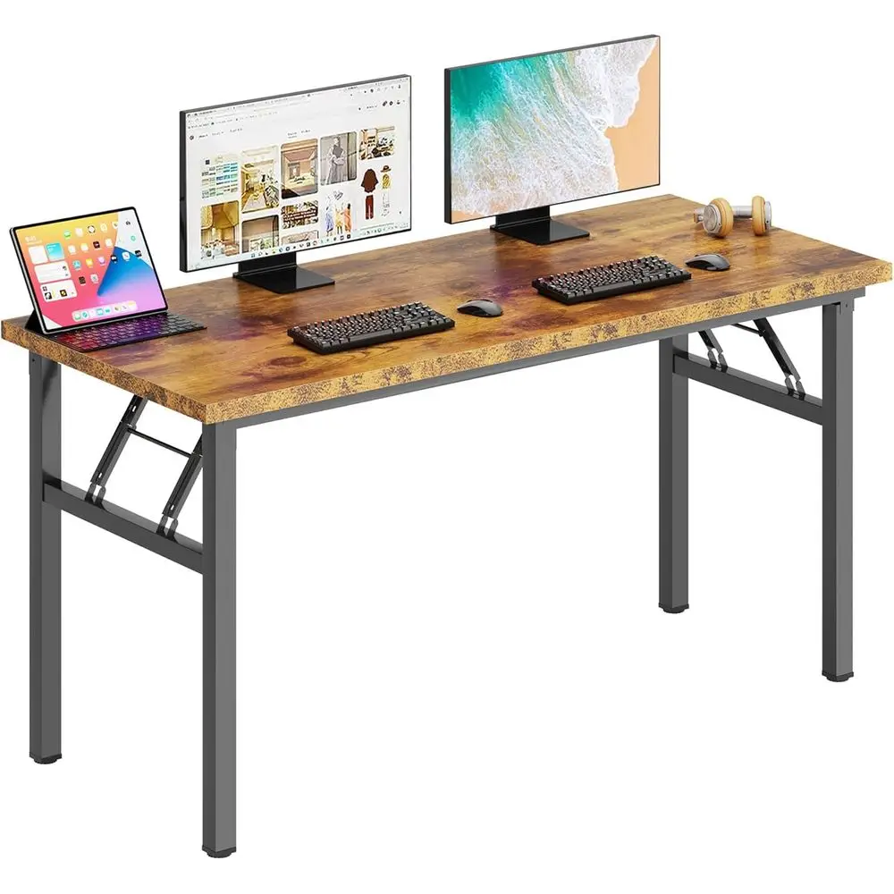 

62-дюймовый полностью собранный стол в стиле ретро с черной рамкой для домашнего офиса и рабочей станции для конференций