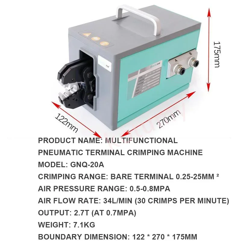 Pneumatische Terminal Elektrische Splice Krimpmachine Buisvormige Voorgeïsoleerde O-type Insert Terminal Krimptang Tool 2.5-50mm