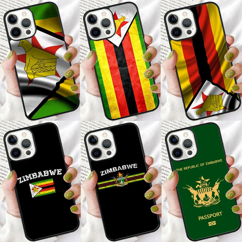 Zimbabwe Flag Phone Case For iPhone 16 15 14 plus XR XS 11 12 13 Pro max Soft Bumper Shell Cover coque