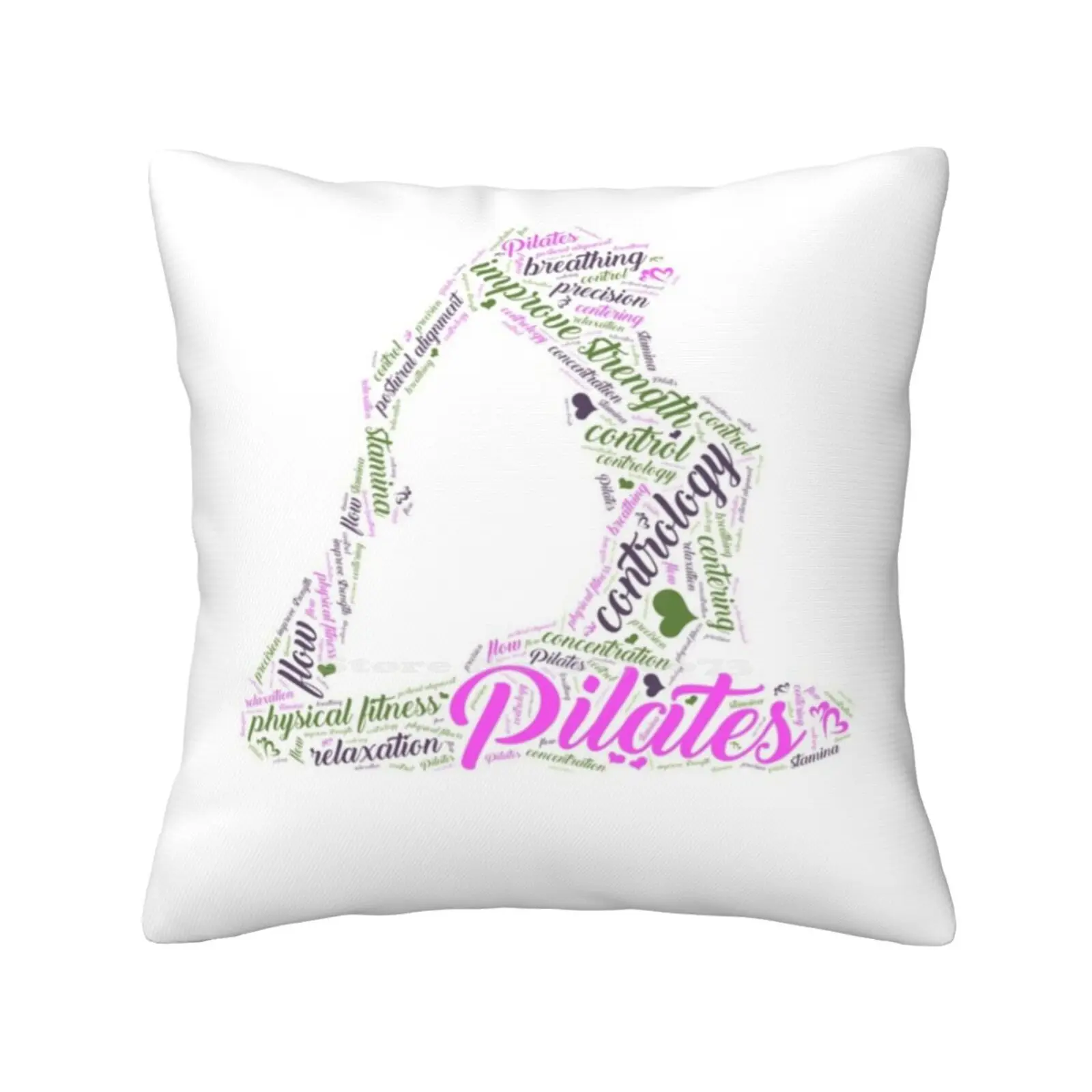 

Womens Fun Word Cloud And Cute Pilates Class And Yoga Class Gift Special Fashion Sofa Throw Pillow Cover Pillowcase Fitness