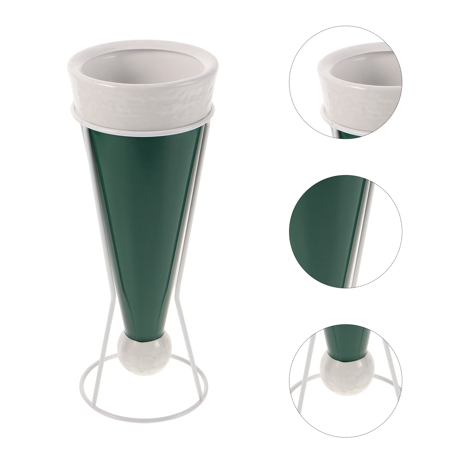 

Unique Santa Hat Shaped Vase Ceramic Christmas Decor Vintage Floral Holder for Home Living Room Bedroom Holiday Table Display