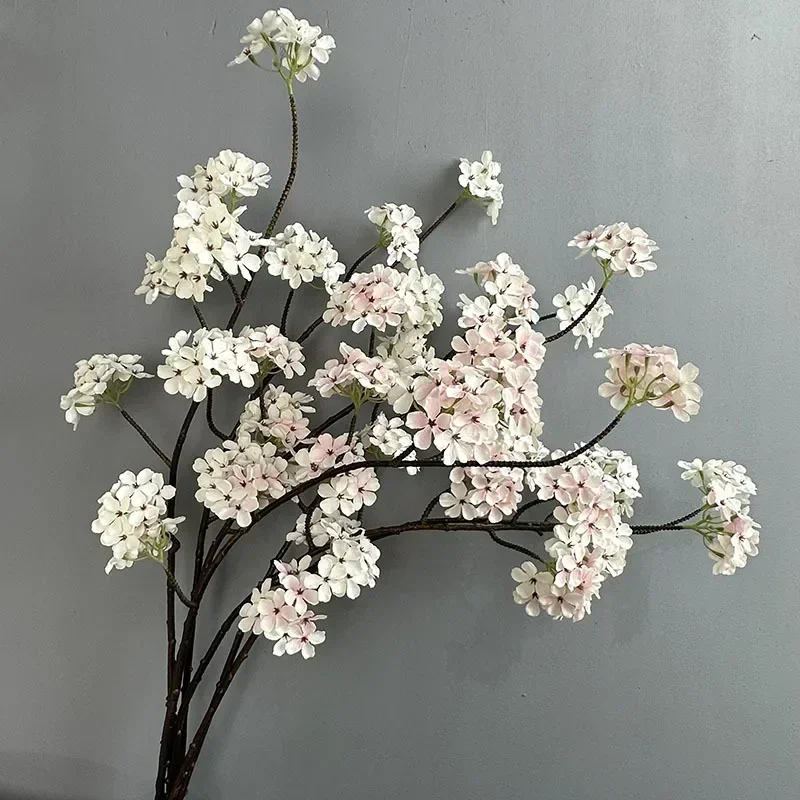 ประดิษฐ์ดอกไม้ผ้าไหม Pear Blossom ตกแต่งโต๊ะรับประทานอาหารจําลอง 90 ซม.6 หัวหวาน Seeking Pear ดอกไม้ตกแต่งสวน