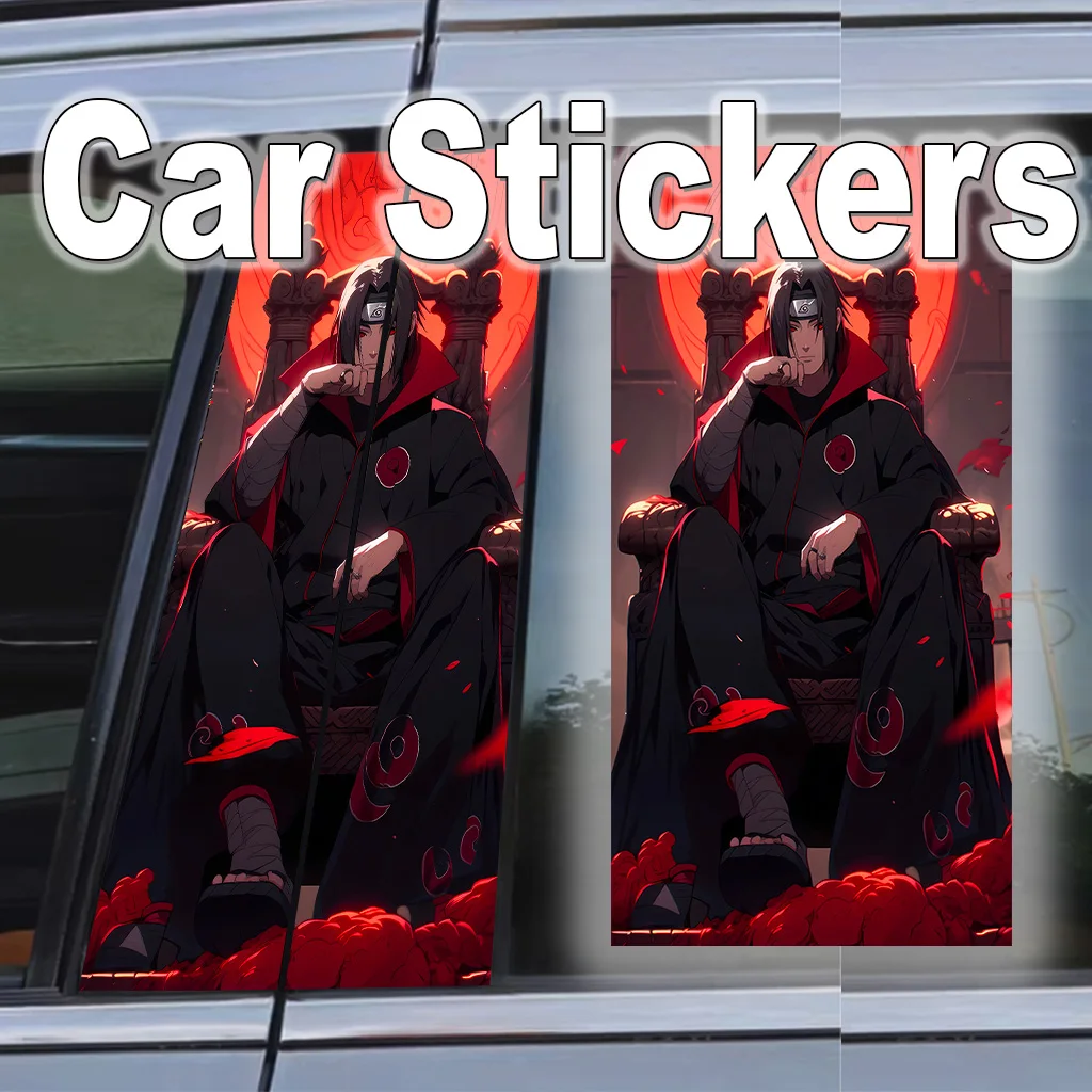 

Naruto Anime Car B Pillar Stickers Waterproof Uchiha Itachi Scratch-Resistant Decal Self-Adhesive Auto Exterior Gift Easy Apply