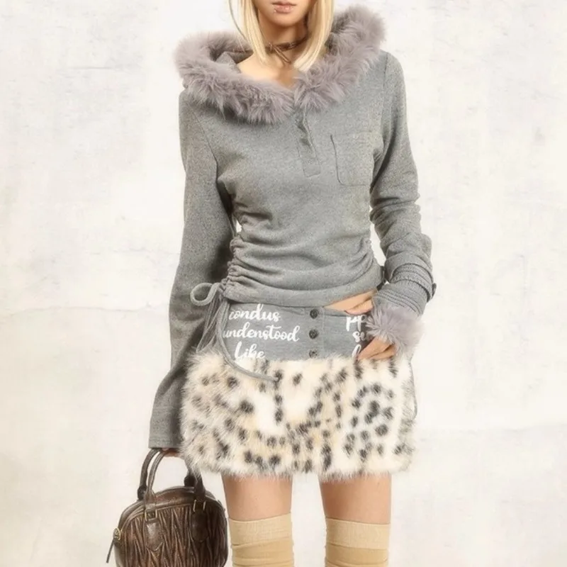 

Корейский милый пуловер с тонкой талией на шнурке, простые толстовки с капюшоном, весна-осень 2021, новые винтажные топы Mujer Sudaderas