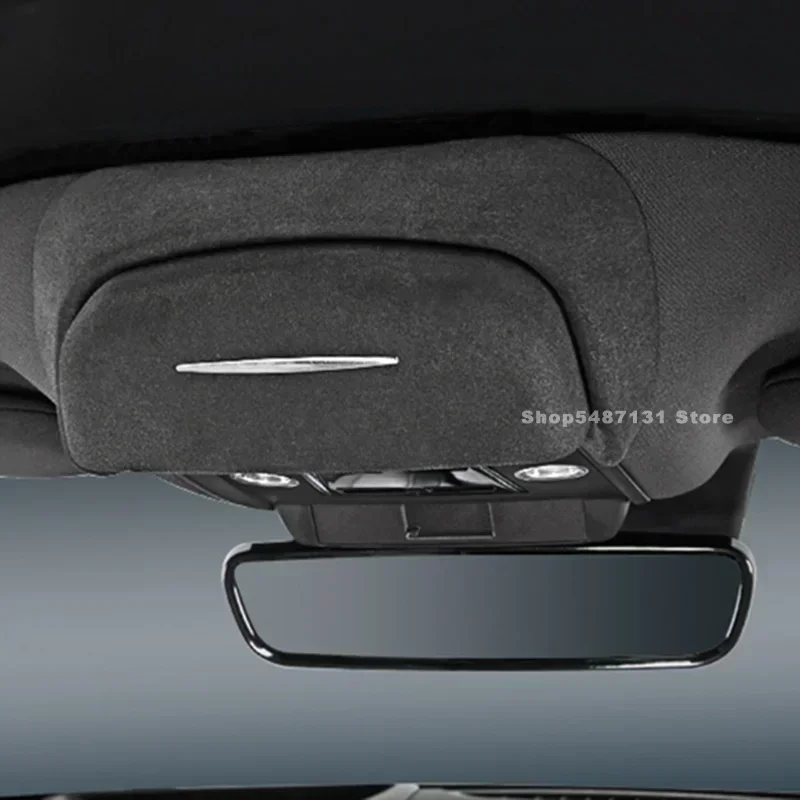 Alcantara Car Styling  Sun Glasses Case Sunglasses Holder Glasses Console Organizer Storage Box For BYD Atto3 2022 2023 image 4