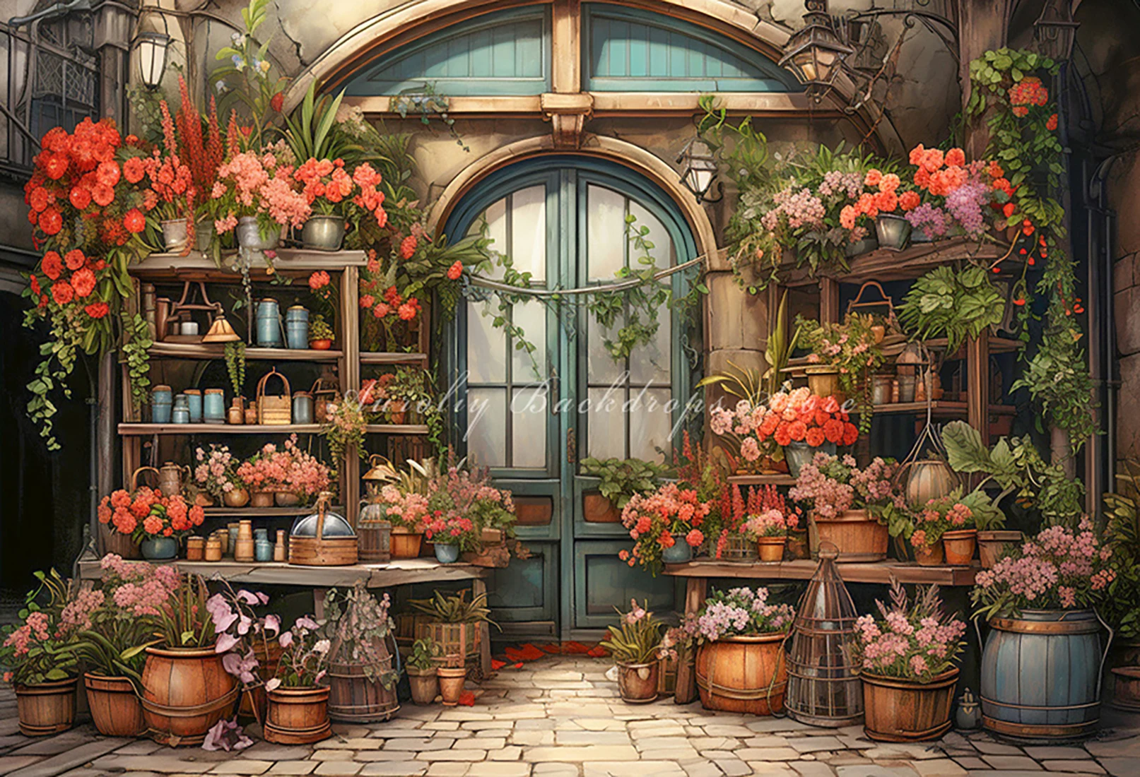 Floral Greenhouse Backgrounds Kids Adult Photography Props Child Baby Decors  Spring Flower Potting Photo Backdrops