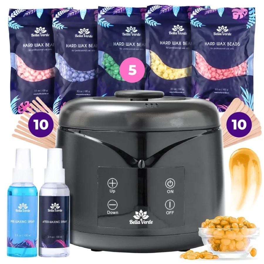 

Waxing Kit for Women Men Hard Wax Kit for Hair Removal Wax Warmer for Face Legs Eyebrows Body Bikini Home Melter Wax Pot Machin