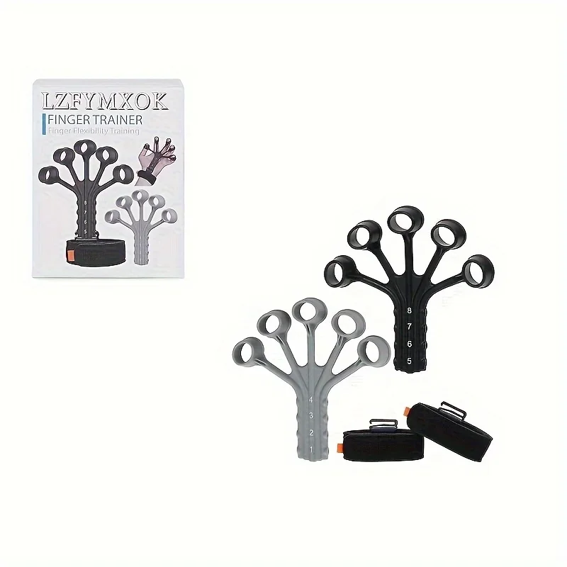 مشبك إصبع من السيليكون مكون من قطعة واحدة - جهاز تدريب عضلات اليد والساعد المحمول لتحسين المرونة