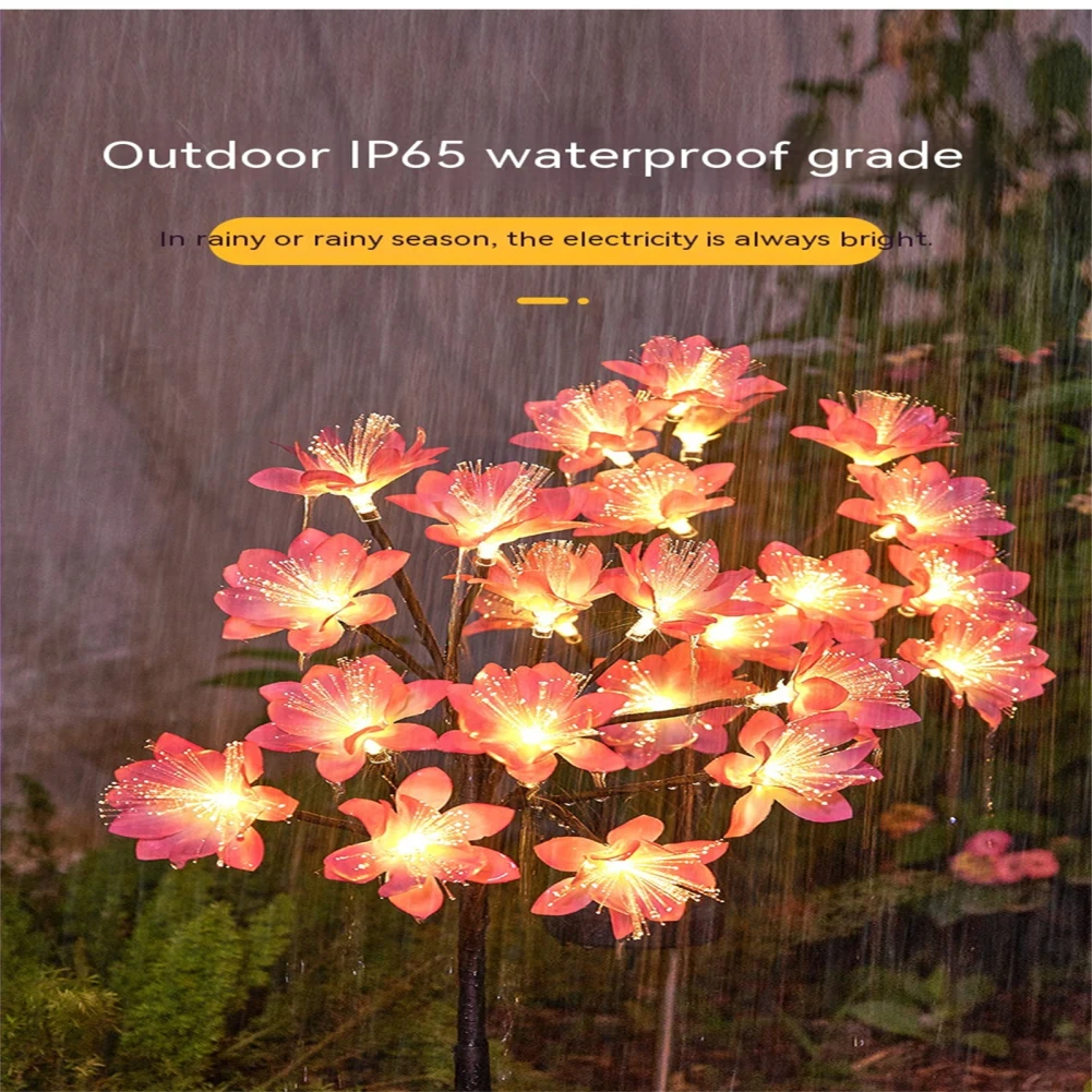 

Camellia Solar Light Outdoors Waterproof Decoration Outdoor Garden Solar Flowers Lawn Lamps for Patio Yard Holiday Decoration