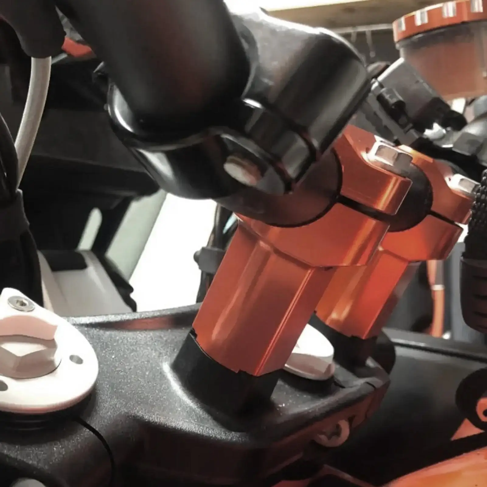 Cycling Handlebar Riser Fat Handlebar Mount Clamp For Motorcycle Motorbike Replacement Handle Aluminum Alloy Accessories For - Image 2