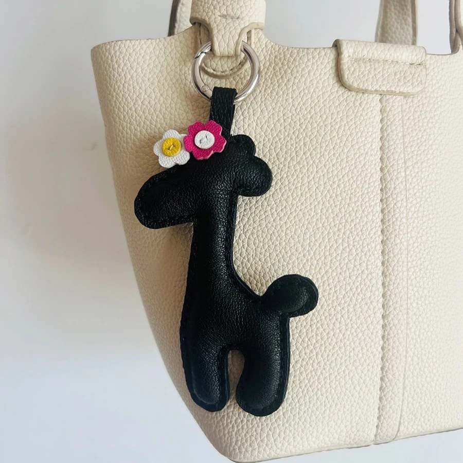 

Брелок-подвеска для сумки из натуральной кожи ручной работы с альпакой, милый и простой, в виде олененка, украшение для сумки, подарок