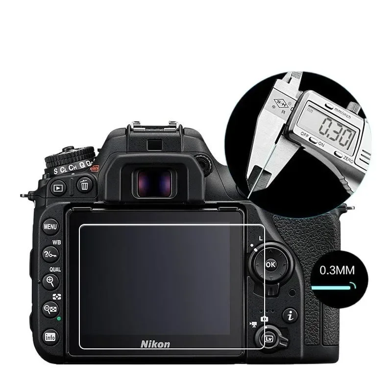 9H Hardness HD Anti-Explosion Screen Protector for Nikon D5100 D5200， Shockproof & Sweatproof