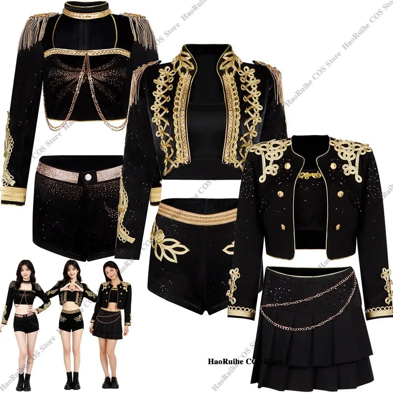 xing-ju-women-group-concert-show-black-slim-vest-short-jackets-pleated-skirt-jazz-dance-costume-dj-tight-shorts-stage-outfits