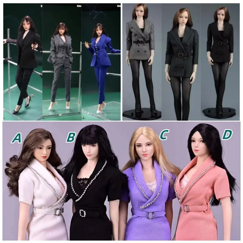 1/6 Scale Female Soldier Dress Fashionable Professional Secretary Suit Model for 12 Inch Clothes Doll Accessories TBL PH Body