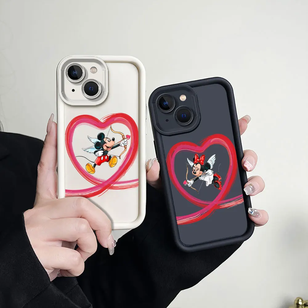 Disney Cupid Mickey Mouse Phone Case For VIVO X100 X90 X80 X70 X60 V30 V29 V27 V27E V25 V23 V23E V20 V15 V11I V25E PRO 5G Cover