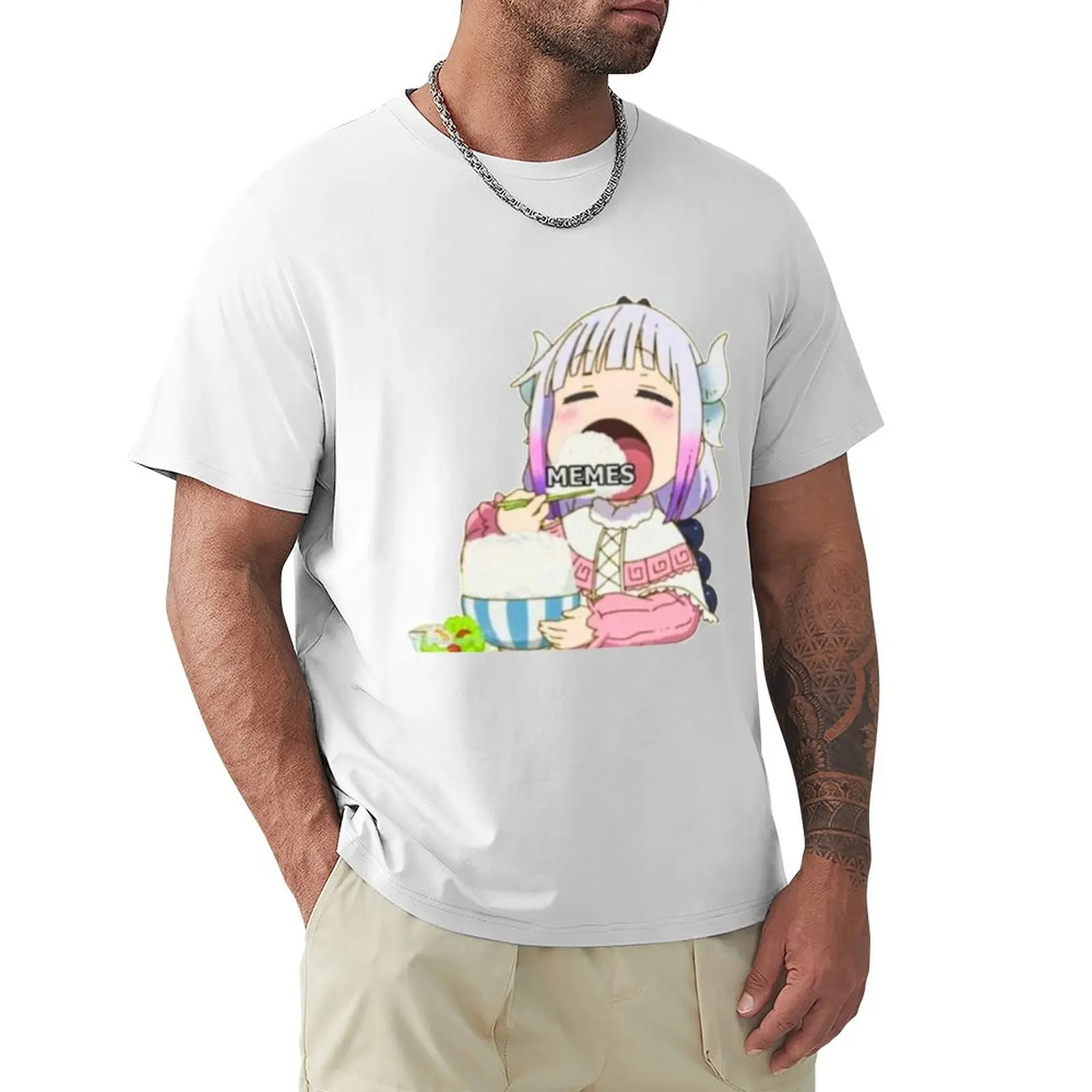 Kanna Meme T-Shirt plain boys whites oversizeds blanks mens t shirts casual stylish