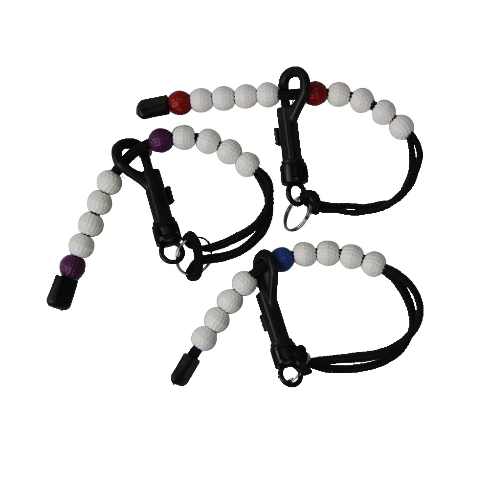 Compteur de perles tressées, 8 pièces, marque de course, comptage de balle, Clip de partition de Golf sur cours, compteur de perles