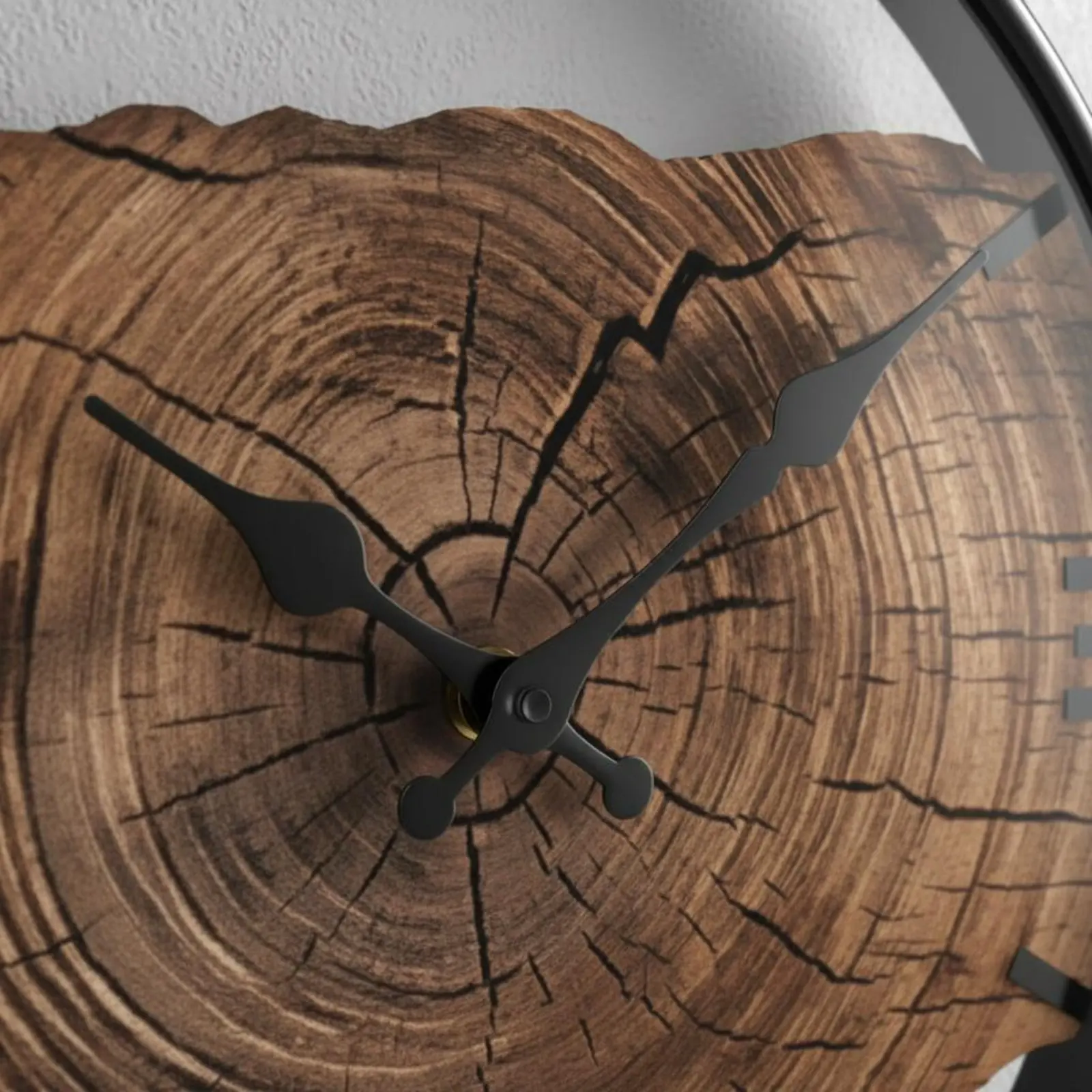 12-Inch Wall Clock Non-Ticking Wood Grain Clock Battery Operated Easy to Hang for Bedroom