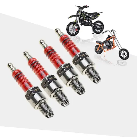 스쿠터 더트 포켓 자전거 ATV 모페드 쿼드 고 카트, 3 전극 A7TC A7TJC 점화 플러그, 50cc, 70cc, 90cc, 110cc, 125cc, 150cc, 4 개