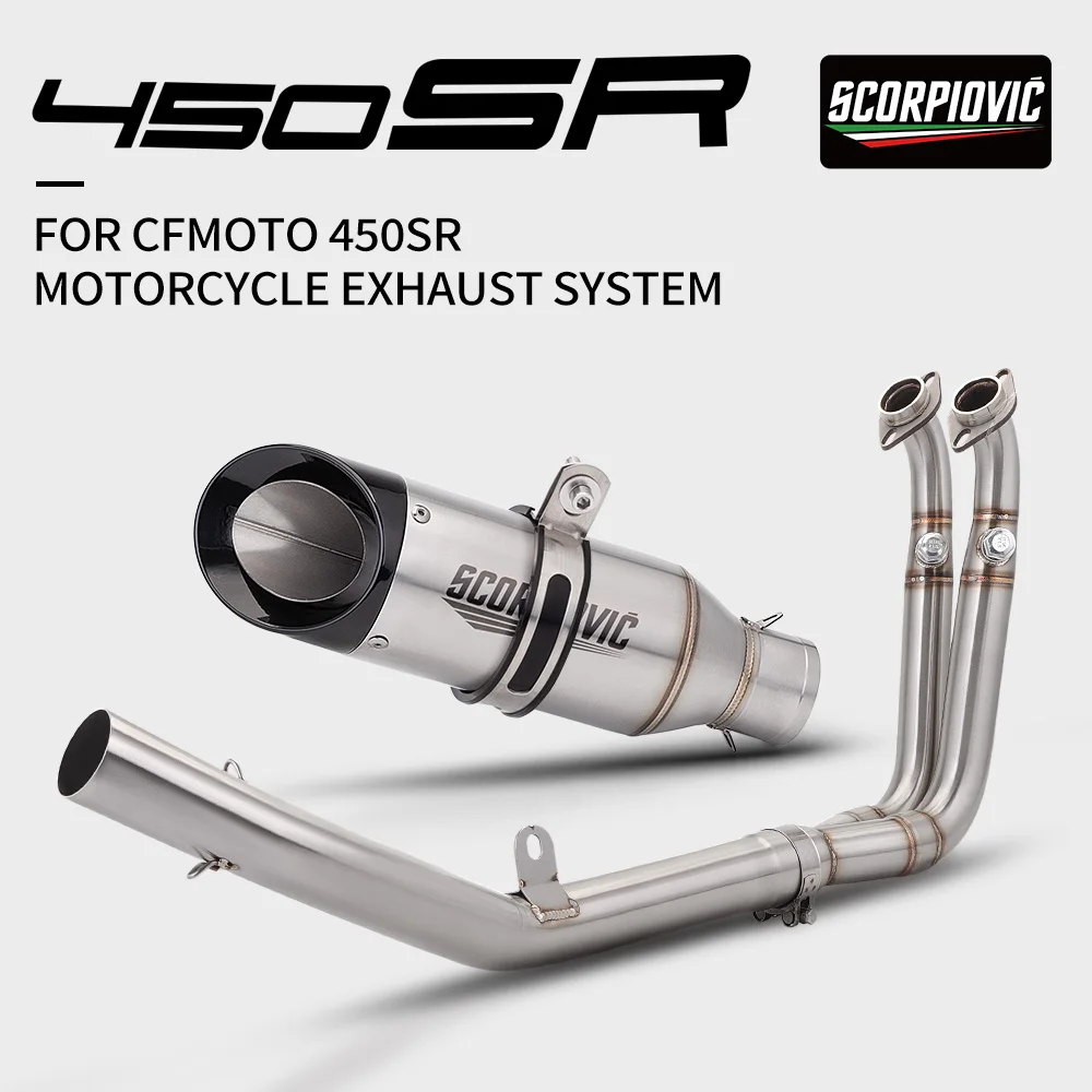 

Front Connect Pipe For CFMOTO 450SR 450SR NK450 CF450, Fit 51MM Muffler Exhaust Escape System