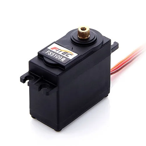 Servomotor de robot estándar FS5109R de 360 grados, rodamiento de bolas de rotación continua de 9kg, certificado RoHS, unisex, para juguetes de radiocontrol