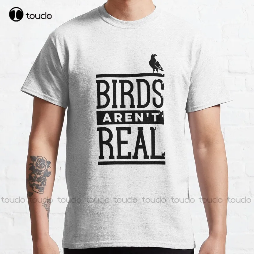 Birds Aren'T Real Conspiracy Pigeon Classic T-Shirt T-Shirts For Men Graphic Fashion Creative Leisure Funny Harajuku T Shirts