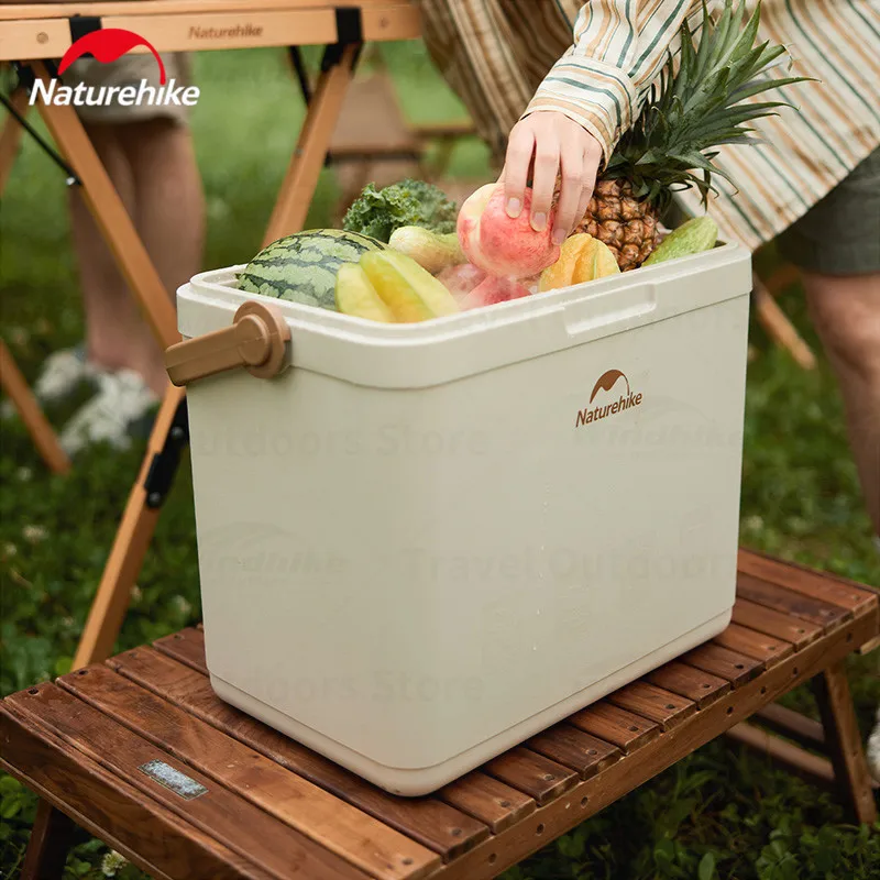 Naturehike 33L/24L/13L Cooler Insulated Box Ice Storage Bag Portable Outdoor Camping Bucket Freezer Picnic Laye 24h Preservation