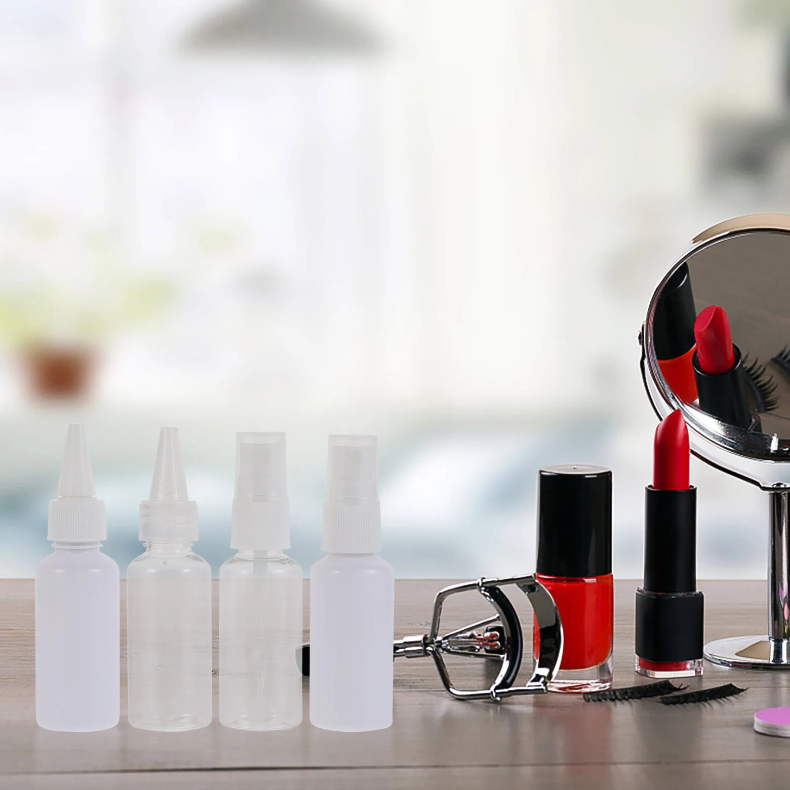 

4 Pcs Dropping Bottle Spray Bottles PE Material Ear Cleaning Travel Salt Water Storage Refillable Liquid Holder Lab Bottle PET