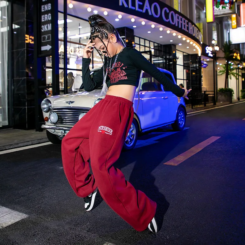 Ropa de calle para niños y adolescentes, trajes de Hip Hop, camiseta sin mangas, Joggers, pantalones Cargo para niñas, disfraz de baile de Jazz