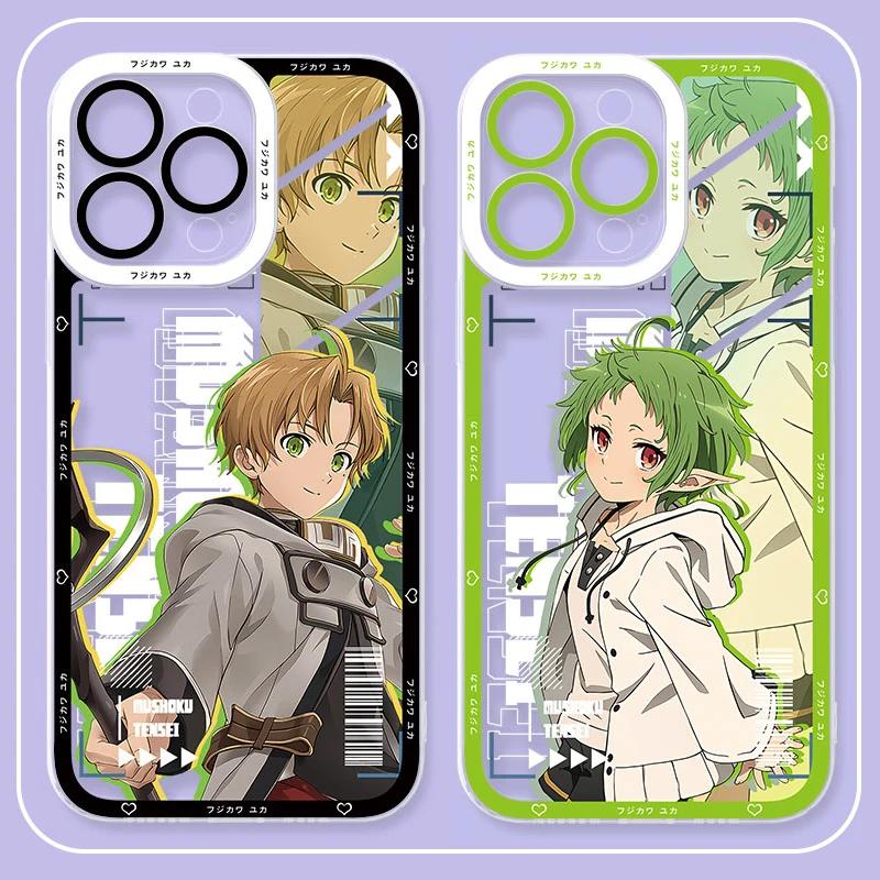 Mushoku Tensei Sylphiette Roxy Eris جراب هاتف آيفون 17 Air 15 14 13 12 11 Pro Max 16 15 14 Plus غطاء سيليكون مقاوم للصدمات