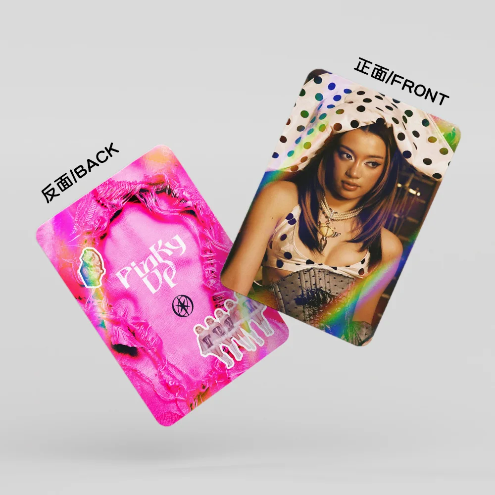 30Pcs KATSEYE PINKY UP Laser Photocards Star Collection Lomo Cards Holographic Flash Cards Idol Signature Photo Cards Fans Gifts image 4
