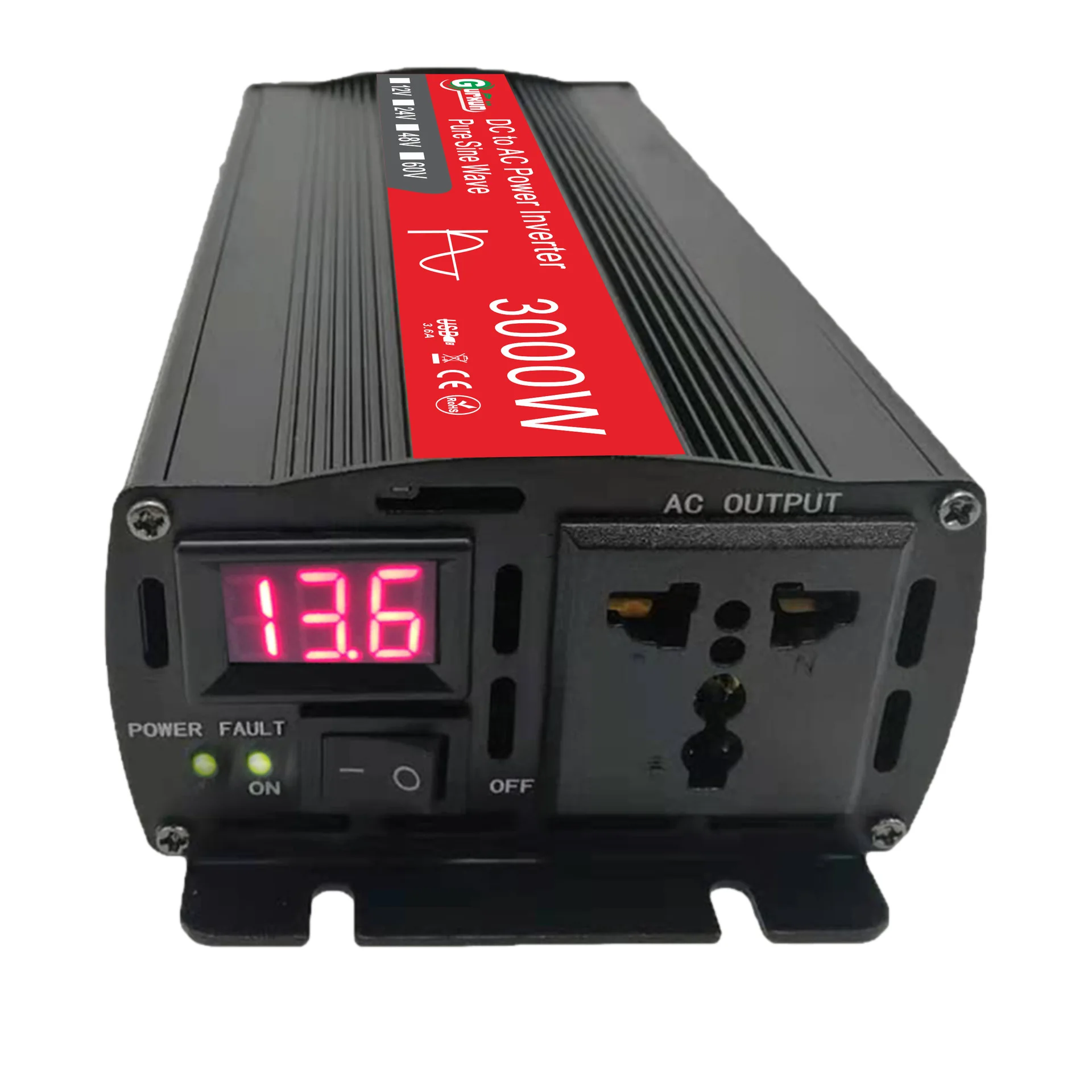 Pure Sine Wave Inverter Dc 12v/24v To Ac 110V 220v 500w 800w 1000w Voltage Transformer Power Converter Cars Solar Inverter Conve