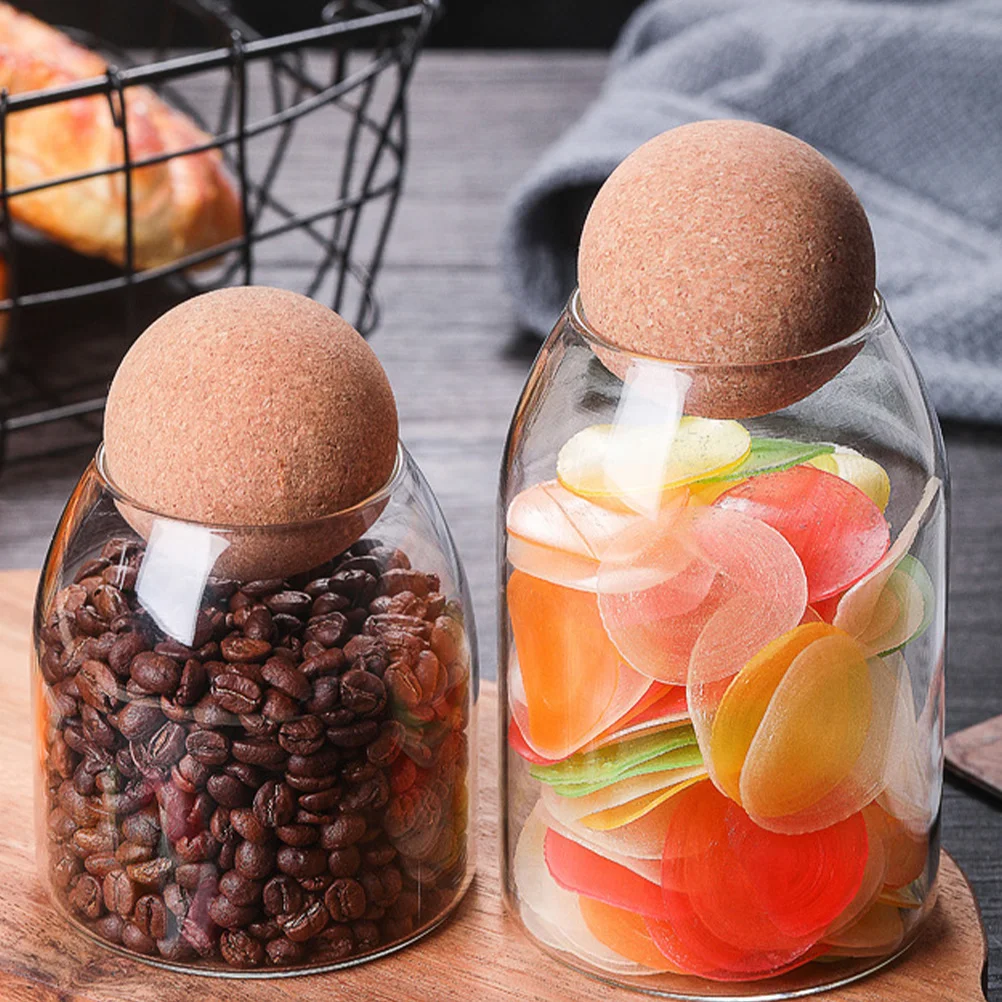 

Transparent Borosilicate Glass Storage Tank 1200ml Cork Sealed Jar for Kitchen Food Organizing Glass Storage Tank