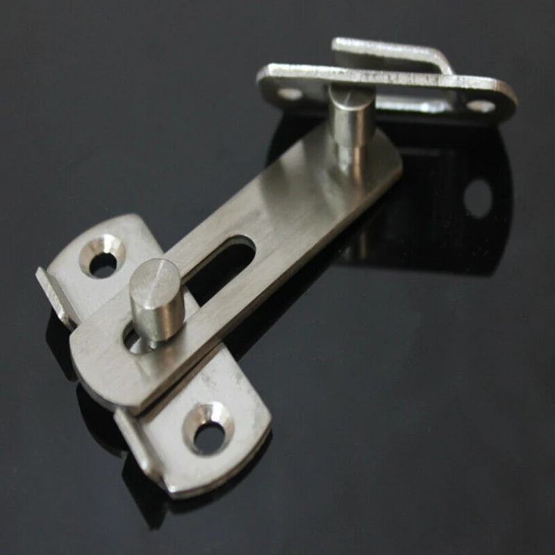 

Stainless Steel Sliding Door Gate Bolt Latch Pet Cage Safety Lock Small + Screws For Doors/ Windows/ Cabinets/ Furniture
