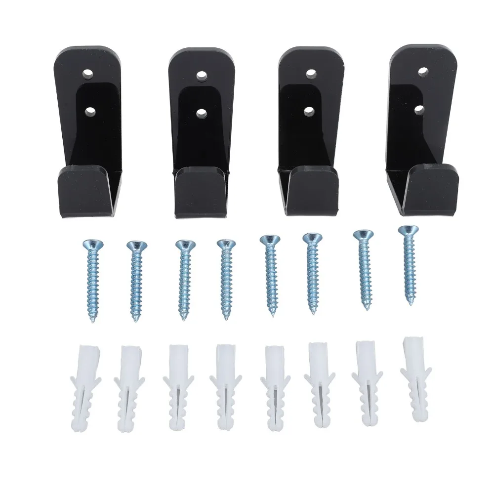 4PCS Display Bracket Black Hockey Stick Rack Durable Acrylic Hockey Stick Hanger Versatile Wall Mount Display Holder Club Bar