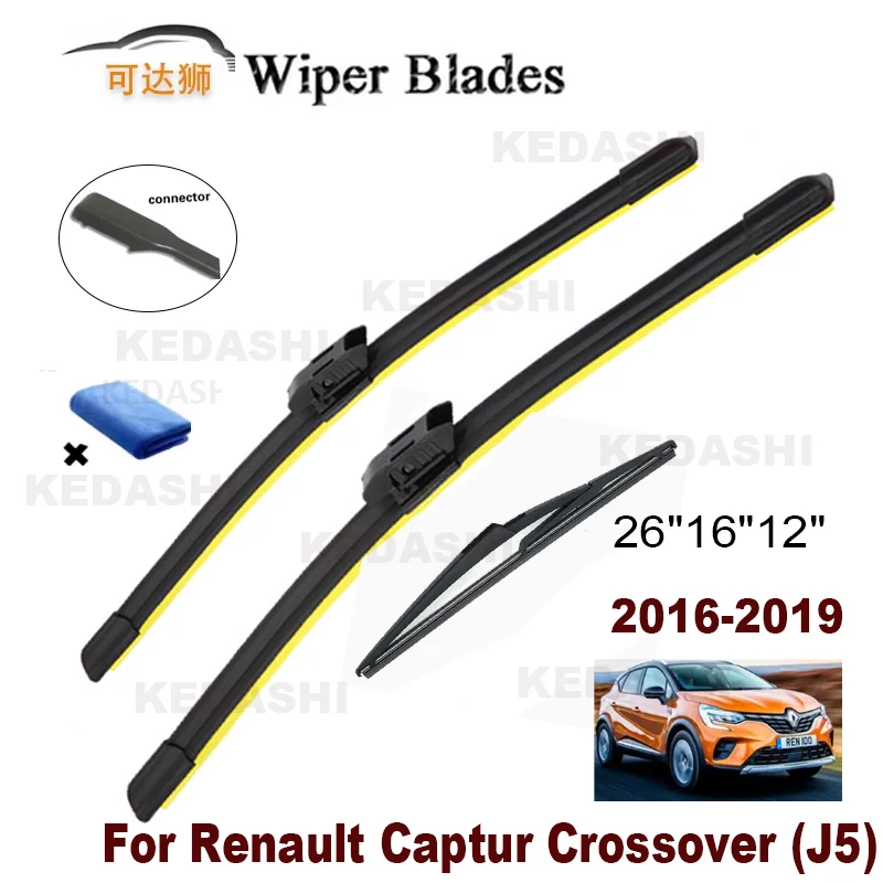 

Car Wiper Blades Front Rear Windshield Wiper Blades Set For Renault Captur Crossover J5 2016-2020 Brush Car Accessories