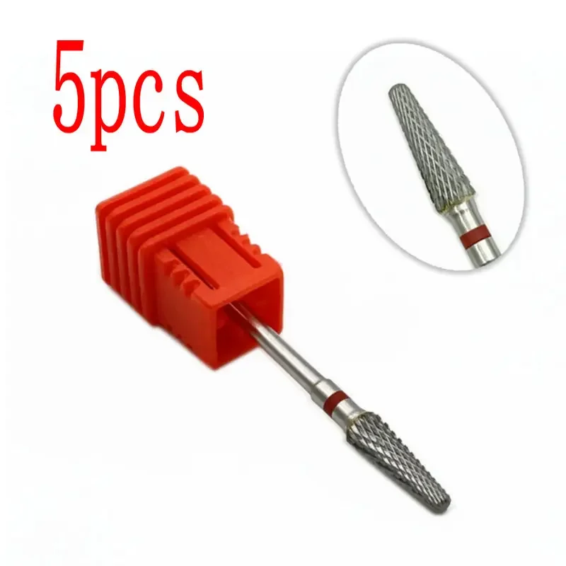 5 sztuk Dental wiertła z węglika wolframu wiertła do paznokci Nail CutterNail artystyczny Manicure narzędzia 2.35mm Shank laboratorium dentystyczne