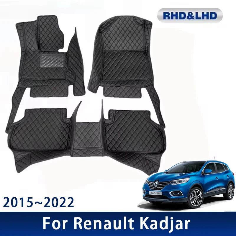 

Car Floor Mats For Renault Kadjar 2015 2016 2017 2018 2019 2020 2021 2022 Leather Auto Foot Pads Carpet Interior Accessories