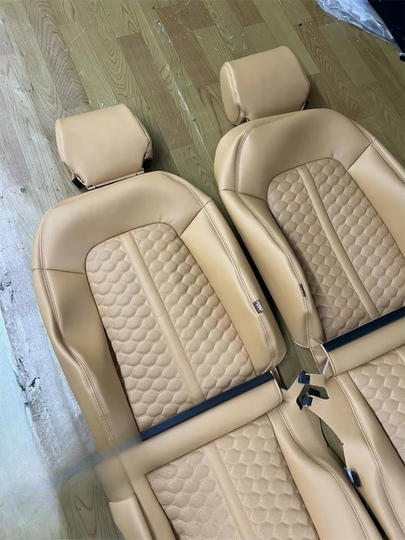 Picture 5: Luxury Quality Leather Car Seat Cover Set Comfortable Interior Accessory for Fully Universal MPV 7-Seater Van for