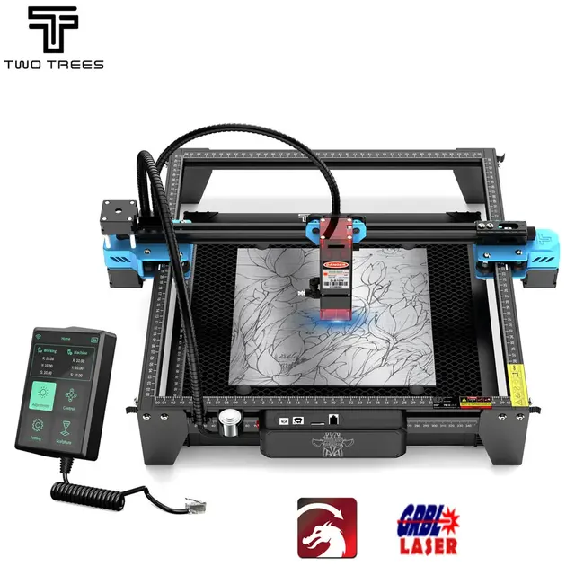 Twotrees TTS-10 Pro 80W Grawer laserowy Dodaj ekran dotykowy Metalowa maszyna do grawerowania laserowego DIY Logo Drukarka Laserowa Cięcie akrylowego MDF