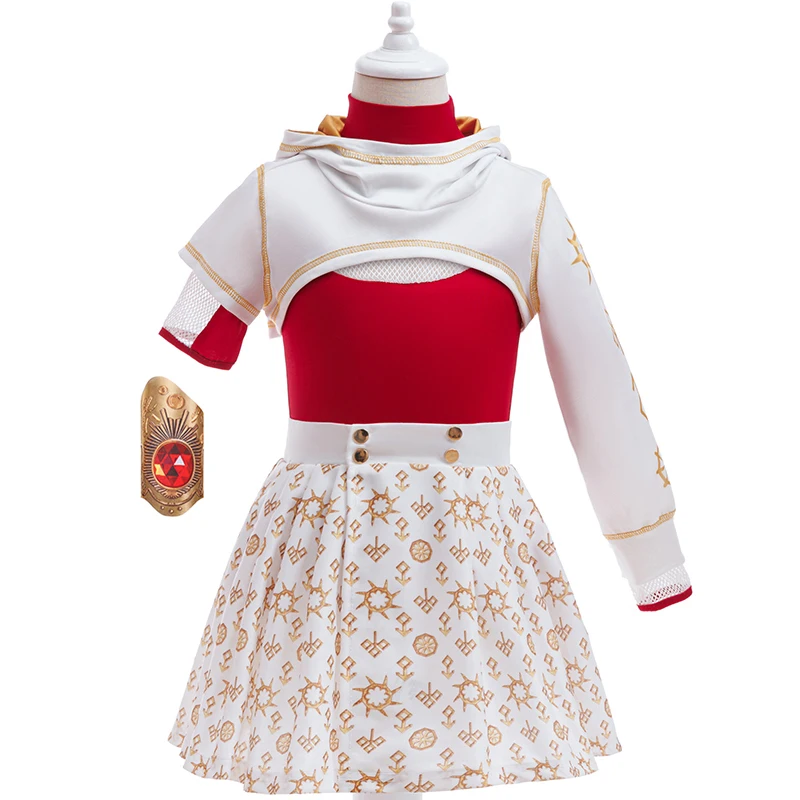 مجموعة فتاة مكونة من 4 قطع من أزياء زومبي كوليدج 4 أزياء تنكرية لحفلات أعياد الميلاد ومرحلة الأداء أزياء الهالوين كرنفال للأطفال