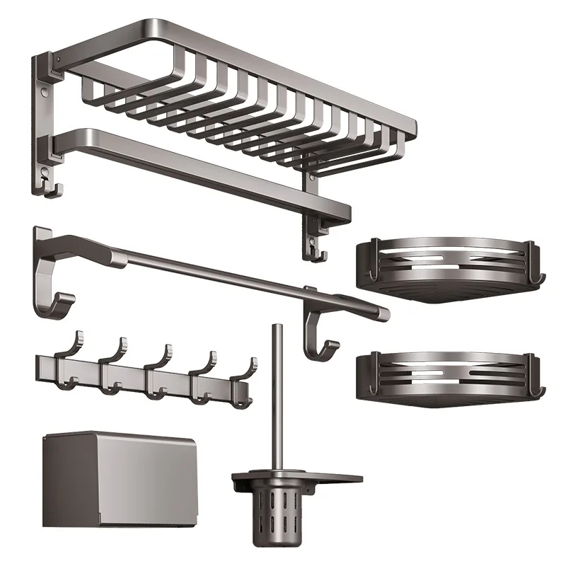 folding towel holder; no drilling required; bathroom accessory set; toilet and shower basket; storage rack