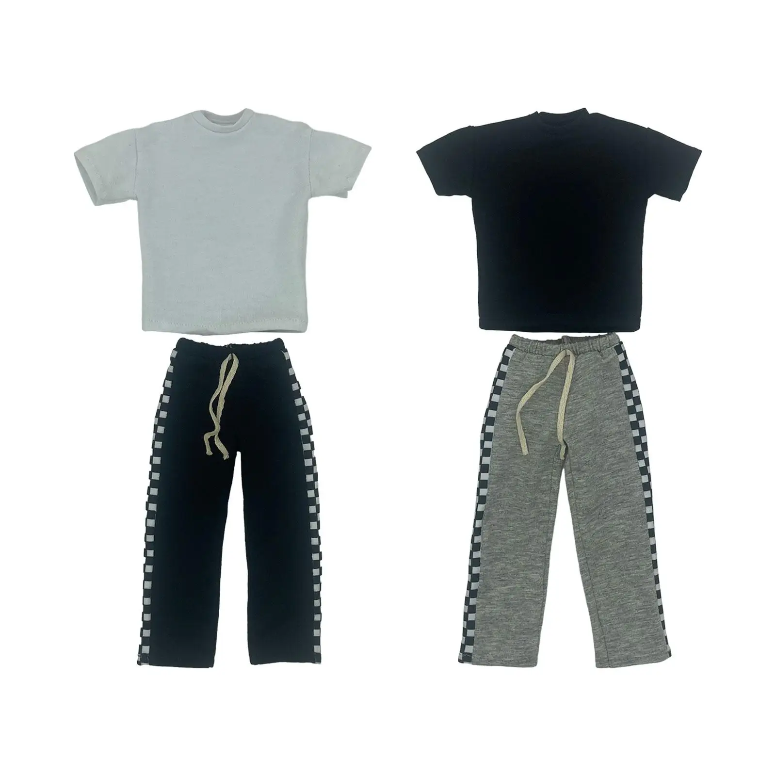 1/6 Scale Short Sleeve Casual Pants Suit Cloth for 12