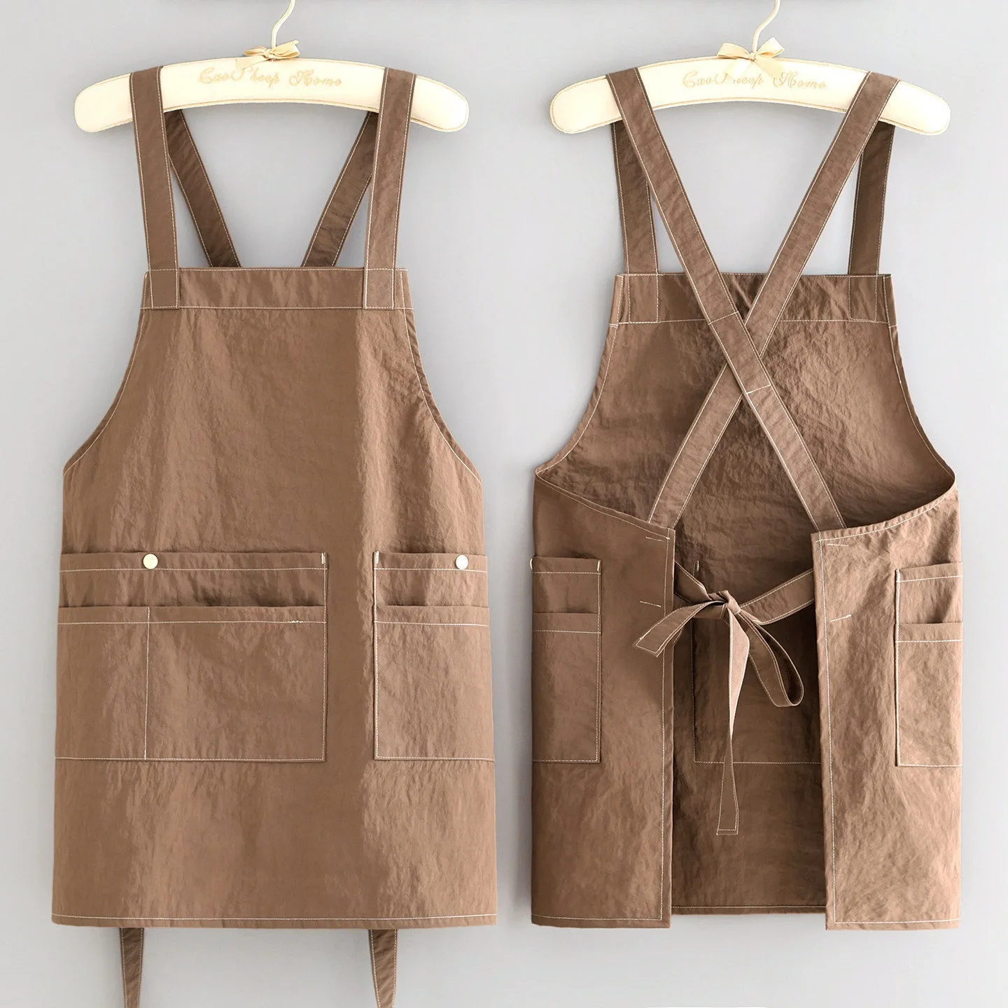 Water-Repellent Short Vest Apron for Men's and Women's Coffee Shops Anti Pollution Work Clothes Free Logo Printing