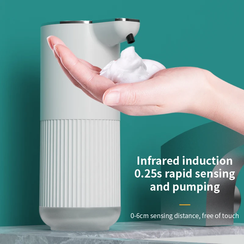 350ML Light Display 4-Levels Adjustable Rechargeable Automatic Sensor Soap Dispenser Hand Dish Wash Machine For Kitchen Bathroom