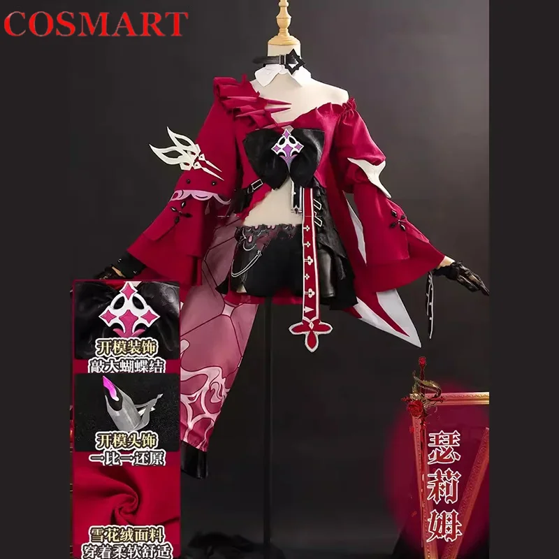 

COSMART Thelema Cosplay Costume Honkai Impact 3 Uniform Dress Women Role Play Clothing Halloween Carnival Party Outfit Game Suit