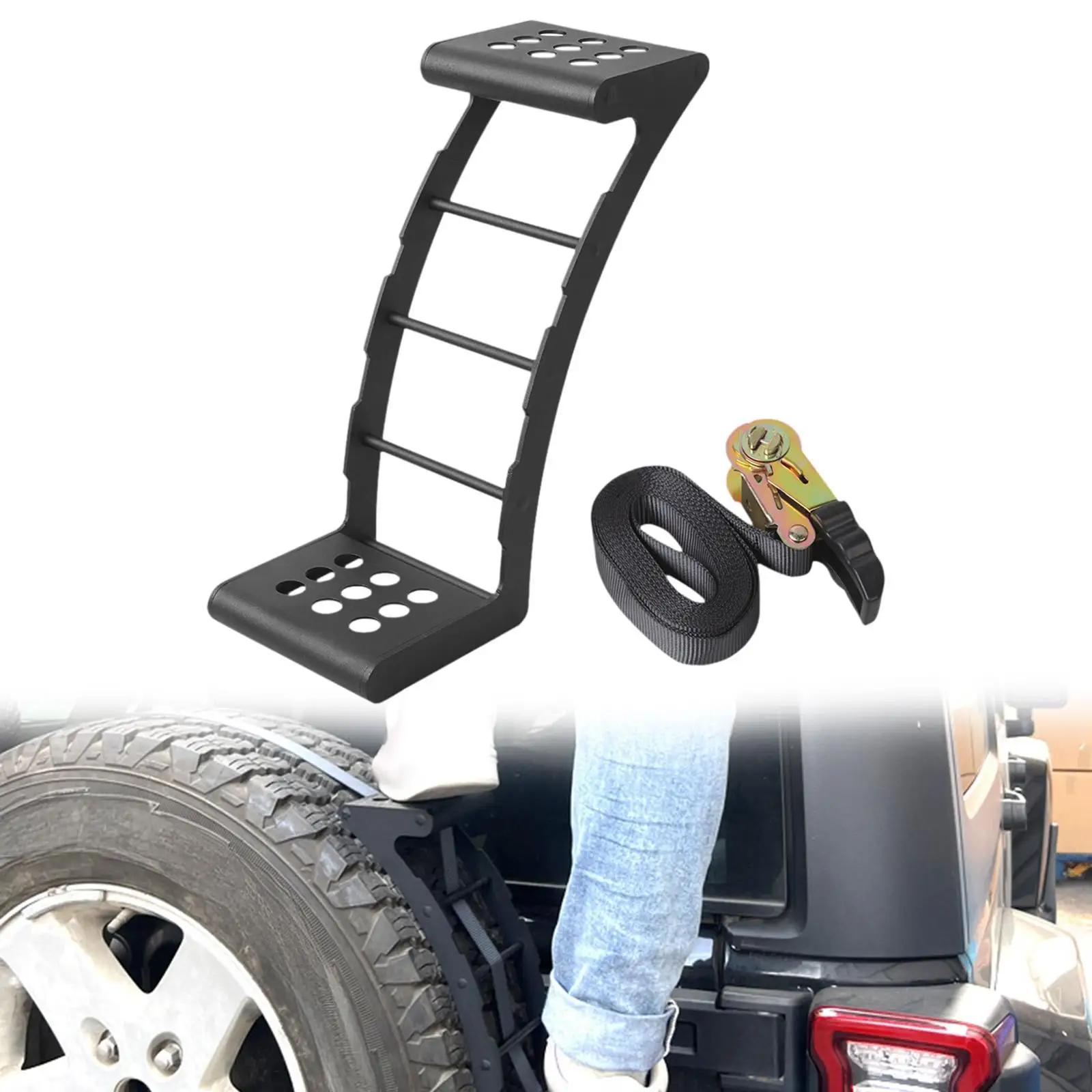

Spare Tire Step Ladder Roof Rack Ladder Luggage Ladder Car Rooftop Step