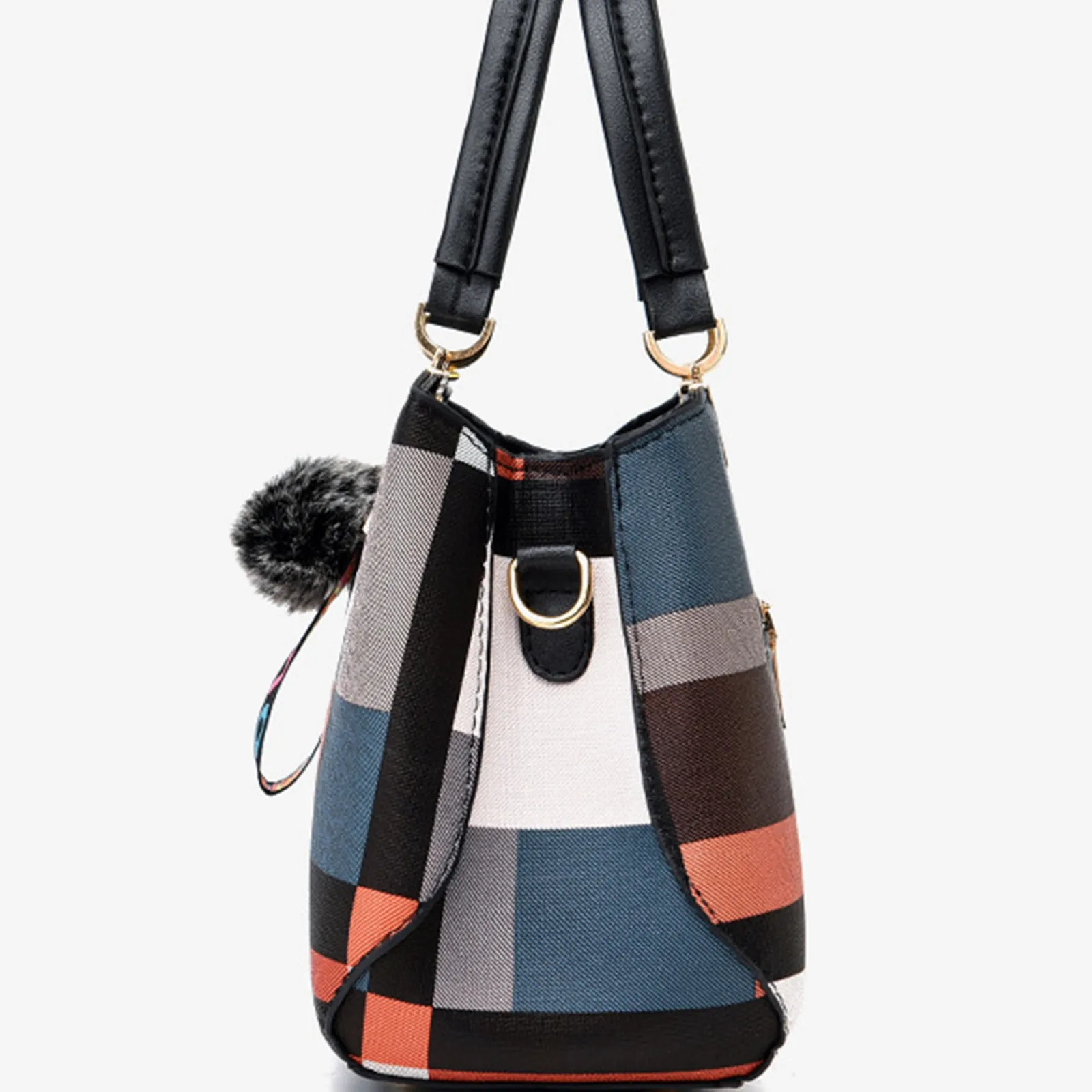 Elegant Designer Handbags Women Bags Messenger PU Leather Crossbody Bags Hairball tassen Girls Shoulder Bag Top-hand Tote Bag image 4